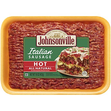 Johnsonville Sausage Ground Pork Italian Hot - 16 Oz - Image 2
