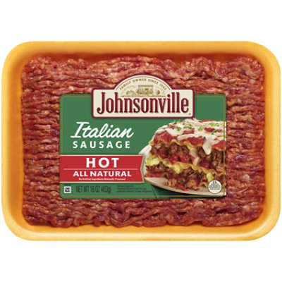 Johnsonville Sausage Ground Pork Italian Hot - 16 Oz - Image 1