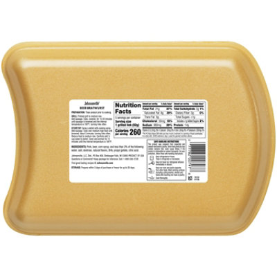 Johnsonville Beer N Bratwurst 5 Links - 19 oz - Image 2