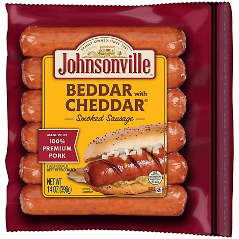 Johnsonville Sausage Smoked Beddar With Cheddar 6 Links - 14 Oz