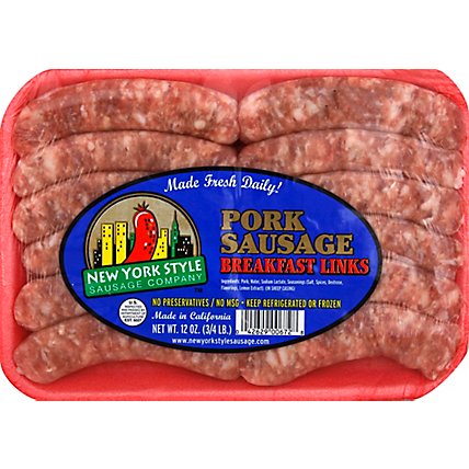 New York Style Sausage Company Pork Sausage Breakfast Links - 12 Oz - Image 2