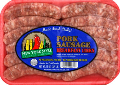 New York Style Sausage Company Pork Sausage Breakfast Links - 12 Oz - Image 2