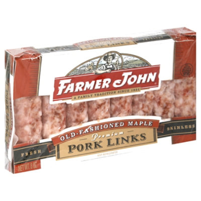 Farmer John Sausage Pork Links Old Fashioned Maple Skinless - 8 Oz