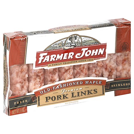 Farmer John Sausage Pork Links Old Fashioned Maple Skinless - 8 Oz