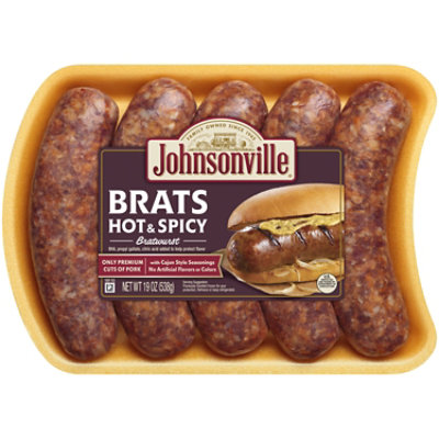 Johnsonville Brats Hot & Spicy Bratwurst 5 Links - 19.76 Oz - Image 1