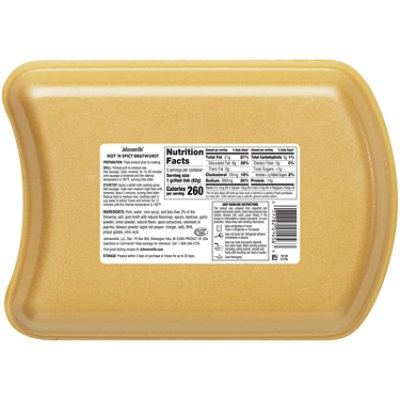 Johnsonville Brats Hot & Spicy Bratwurst 5 Links - 19.76 Oz - Image 2