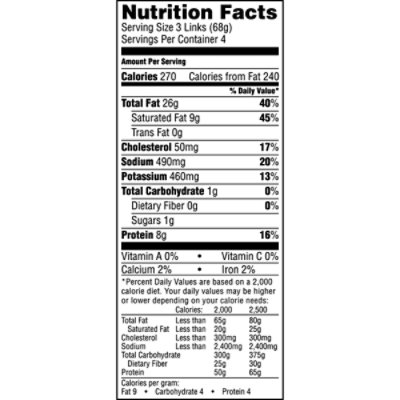 Jimmy Dean Fully Cooked Original Pork Sausage Links 12 ct - 9.6 oz - Image 4