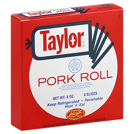 Taylor Pork Roll Thin Sliced - 6 Oz - Image 1