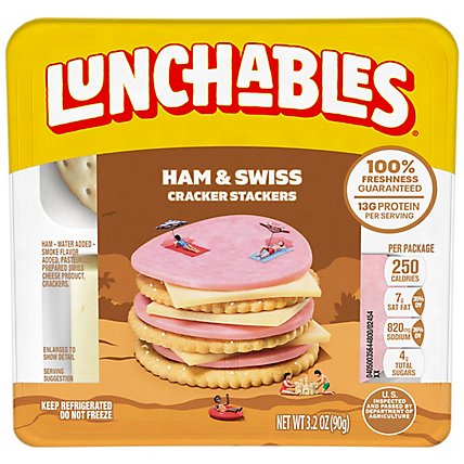 Lunchables Ham & Swiss Cheese Snack Kit with Crackers Tray - 3.2 Oz - Image 5