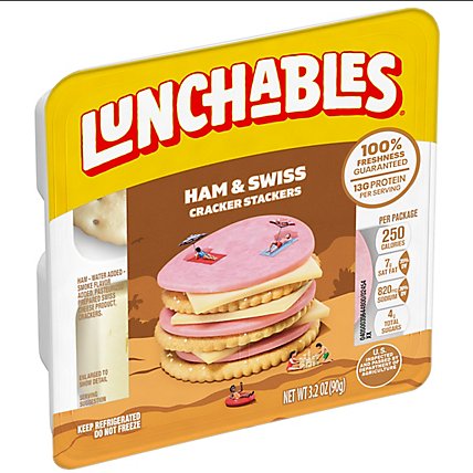 Lunchables Ham & Swiss Cheese Snack Kit with Crackers Tray - 3.2 Oz - Image 9