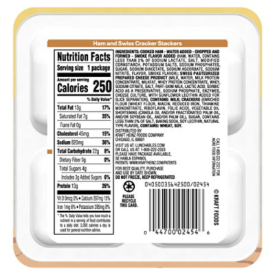 Lunchables Ham & Swiss Cracker Stackers Snack Kit - 3.2 Oz Tray - Image 8