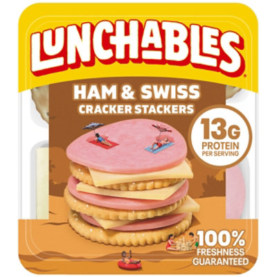 Lunchables Ham & Swiss Cheese Snack Kit with Crackers Tray - 3.2 Oz - Image 2