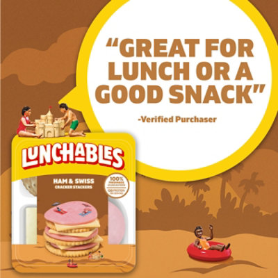 Lunchables Ham & Swiss Cracker Stackers Snack Kit - 3.2 Oz Tray - Image 7