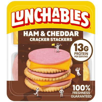 Lunchables Ham & Cheddar Cheese Snack Kit with Crackers Tray - 3.2 Oz - Image 1