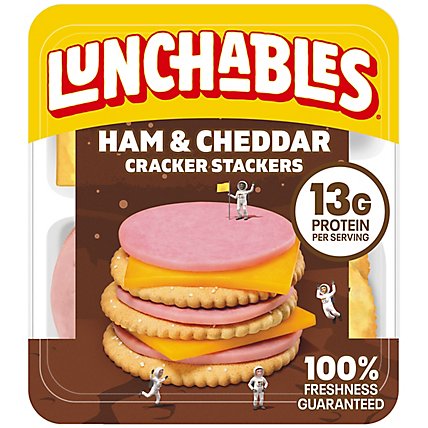 Lunchables Ham & Cheddar Cheese Snack Kit with Crackers Tray - 3.2 Oz - Image 4