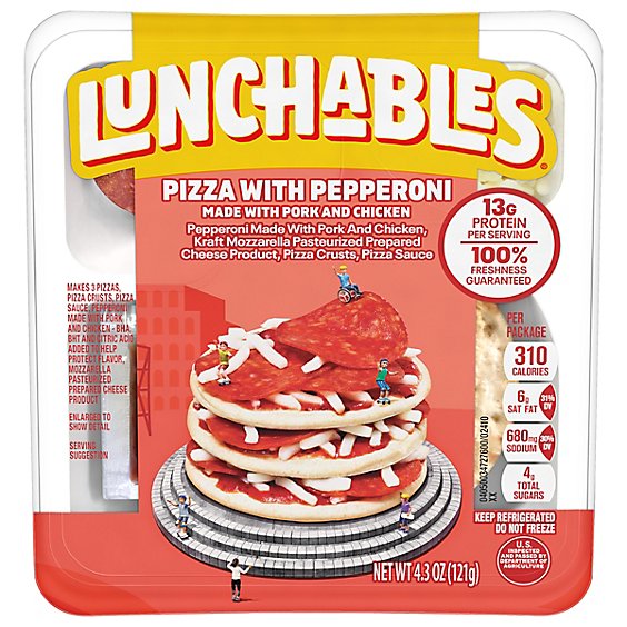 Lunchables Lunch Combinations Pizza With Pepperoni Free Kabob Ulator - 4.3 Oz