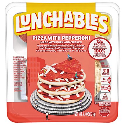 Lunchables Lunch Combinations Pizza With Pepperoni Free Kabob Ulator - 4.3 Oz - Image 1