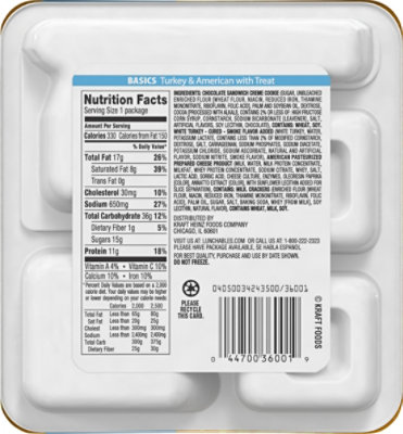 Lunchables Turkey and American Cracker Stackers with Chocolate Creme Cookies - 3.4 Oz - Image 6