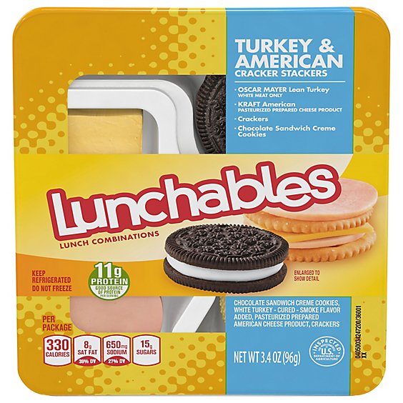Oscar Mayer Lunchables Turkery & American Cracker Stackers - 3.4 Oz.