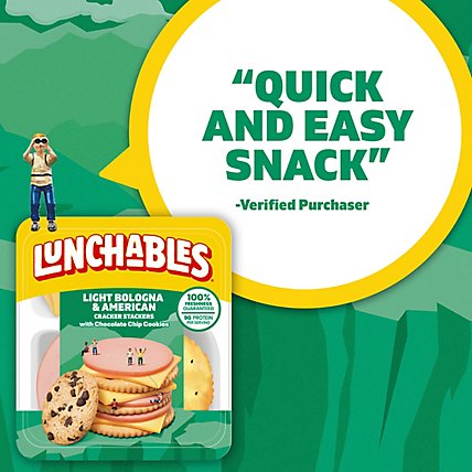 Lunchables Light Bologna & American Cheese Cracker Stackers Snack Kit with Cookies Tray - 3.1 Oz - Image 7