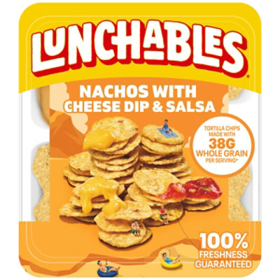 Lunchables Nachos Cheese Dip & Salsa Snack Kit Tray - 4.4 Oz - Image 1