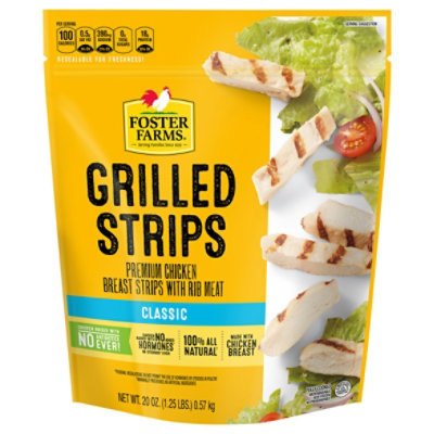 Foster Farms Chicken Breast Strips Grilled - 20 Oz - Image 1