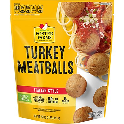 Foster Farms Turkey Meatballs Italian Style - 32 Oz - Image 2