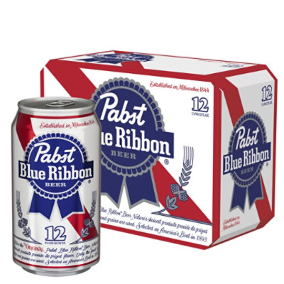 Pabst Blue Ribbon Beer Lager Cans - 12-12 Fl. Oz.