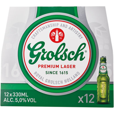 Grolsch Premium Lager Import Pale Lager Beer 5% ABV Bottles - 12-330 Ml - Image 1