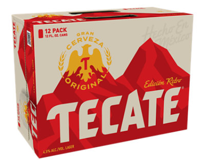 Tecate Original Mexican Lager Beer Cans - 12-12 Fl. Oz. - Image 1