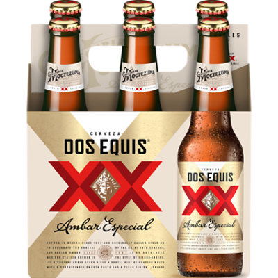 Dos Equis Ambar Mexican Lager Beer Bottles - 6-12 Fl. Oz.