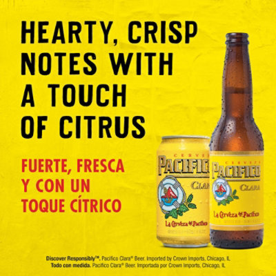 Pacifico Clara  4.4% ABV Lager Mexican Beer Bottle - 6-12 Fl. Oz. - Image 3