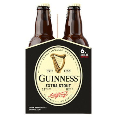 Guinness Extra Stout Beer 5.6% ABV Bottles - 6-11.2 Oz - Image 2