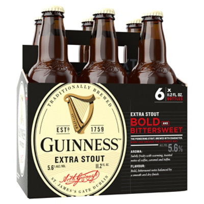 Guinness Extra Stout Beer 5.6% ABV Bottles - 6-11.2 Oz - Image 3