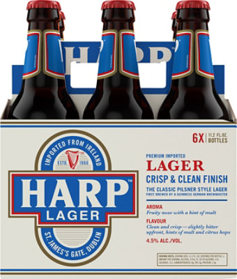 Harp Lager Beer Bottles - 6-12 Fl. Oz. - Image 4