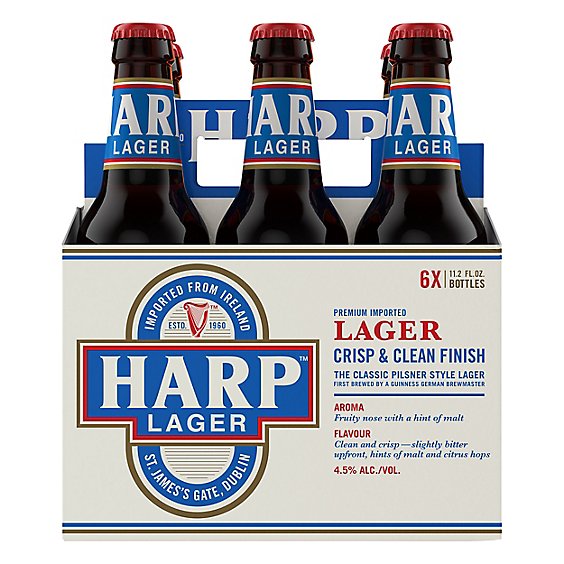 Harp Lager Beer Bottles - 6-12 Fl. Oz.