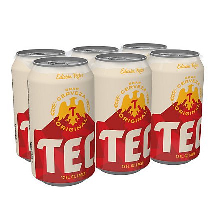 Tecate Original Mexican Lager Beer Cans - 6-12 Fl. Oz. - Image 1