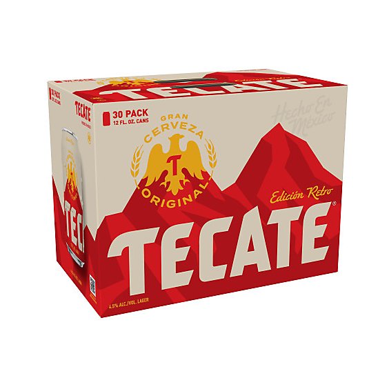 Tecate Original Mexican Lager Beer Cans - 30-12 Fl. Oz.
