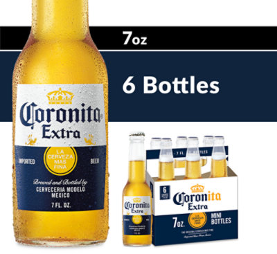 Corona Extra Coronita Mexican Lager Beer Bottles 4.6% ABV - 6-7 Fl. Oz.