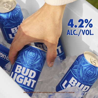 Bud Light American Lager Beer in Cans - 4 - 16 Fl. Oz. - Image 3