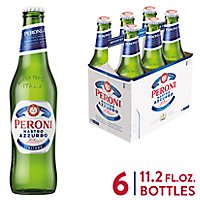 Peroni Nastro Azzurro Beer Import Pale Lager 5.1% ABV Bottles - 6-330 Ml - Image 1