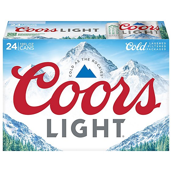 Coors Light Beer American Style Light Lager 4.2% ABV Cans - 24-12 Fl. Oz.