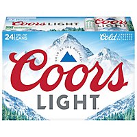 Coors Light Beer American Style Light Lager 4.2% ABV Cans - 24-12 Fl. Oz. - Image 1