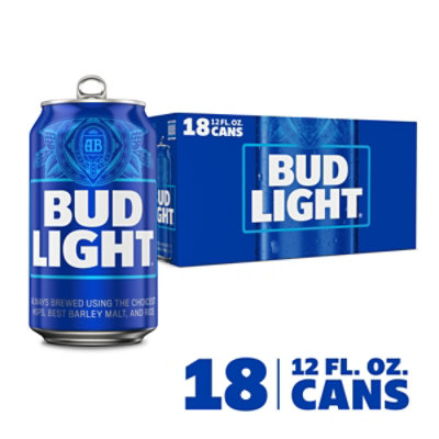 Bud Light Beer Cans - 18-12 Fl. Oz.