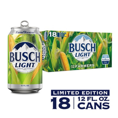 Busch Light Fishing Pack Largemouth Bass Beer Cans - 18-12 Fl. Oz. - Vons