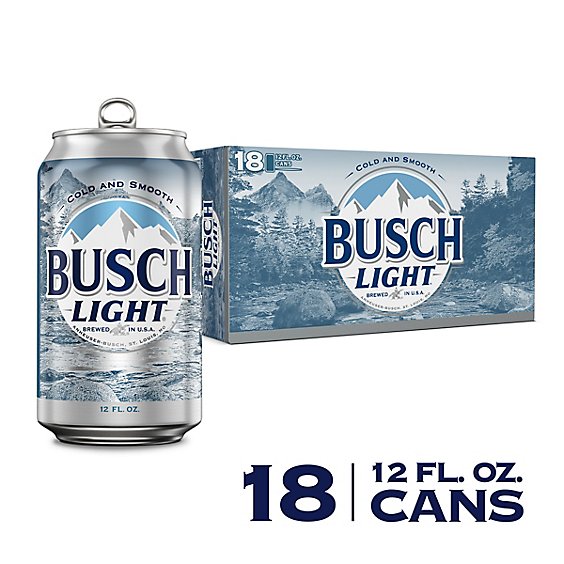 Busch Light Fishing Pack Largemouth Bass Beer Cans - 18-12 Fl. Oz.