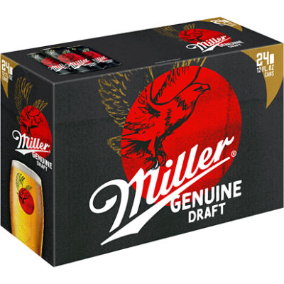 Miller Genuine Draft American Style Lager Beer 4.7% ABV Cans - 24-12 Fl. Oz. - Image 1