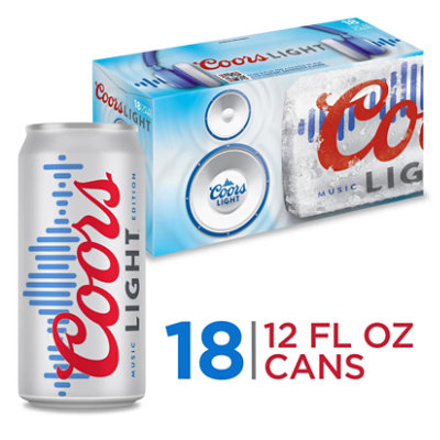 Coors Light American Style Light Lager Beer 4.2% ABV Cans - 18-12 Fl. Oz. - Image 1