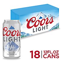 Coors Light Beer American Style Light Lager 4.2% ABV Cans - 18-12 Fl. Oz. - Image 1