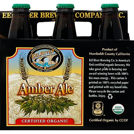 EEL River Organic Amber Ale Beer Bottles - 6-12 Fl. Oz. - Image 2